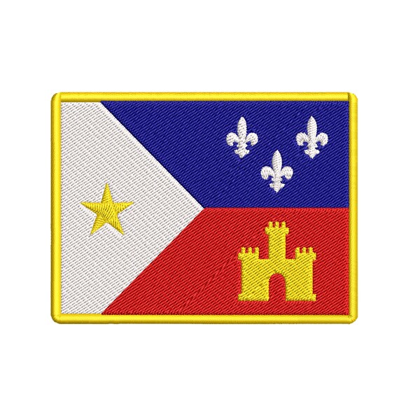 ISLE OF MAN Flag Themed Patch - Mann Is A Crown Dependency In Irish Sea S75K