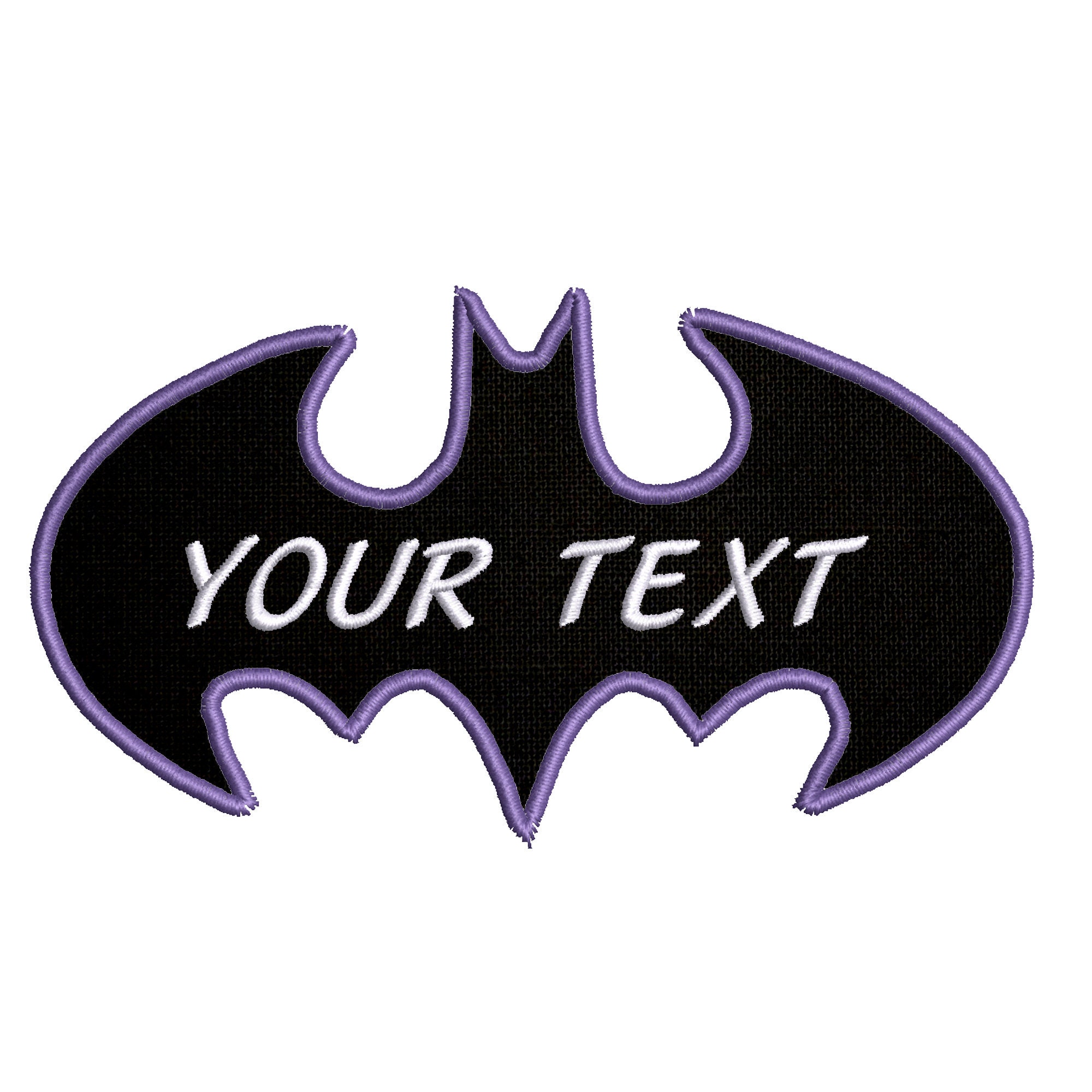 Custom Your Name Tag Personalized Bat Logo Patch 4.5 Embroidered DIY  Iron-on Applique Kids Halloween Costume Comic Book Superhero Cartoons 