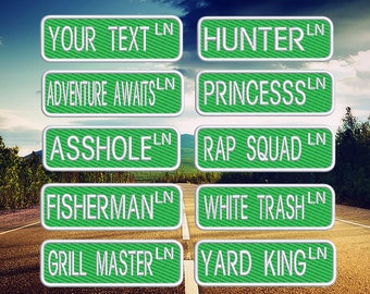 My Own Ln Lane Embroidered Iron On Patch 4.1" x 2.1" Funny Humorous Street Sign DIY