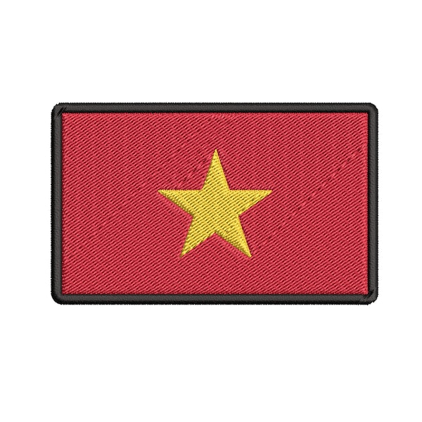VIETNAM Flag Patch Embroidered iron-on Embroidery Applique Clothing Vest Military Uniform VIETNAMESE Star WAR National Emblem Souvenir