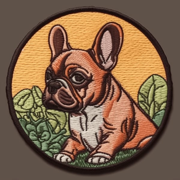 French Bulldog Patch Iron-on/Sew-on Applique for Clothing Jacket Vest Jeans Backpack Hat, Animal Badge, Decorative Craft, Canine K9, Puppy