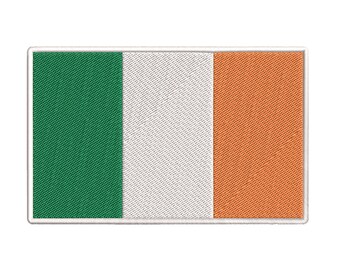 Ireland Flag Patch Embroidered iron-on Irish Emblem REPUBLIC EIRE tricolour Embroidery Applique Banner Souvenir Clothing Uniform Military