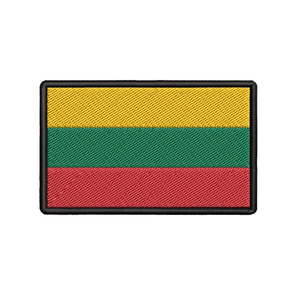 LITHUANIA Flag Patch Embroidered iron-on/sew-on Embroidery Applique Clothing Vest Military Uniform Travel Souvenir LITHUANIAN Emblem Badge