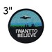 X-Files I Want To Believe Patch Embroidered DIY Iron-On Custom Applique Vest Bag Clothing Backpack, Retro Badge UFO Alien Area 51 Saucer