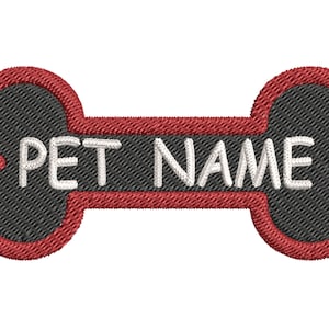 Custom Your Dog Name Bone Embroidered Patch Personalized Tag / Pet Harness, Dog Collar /Canine Family Best Friend K-9 Service Dog Working image 10