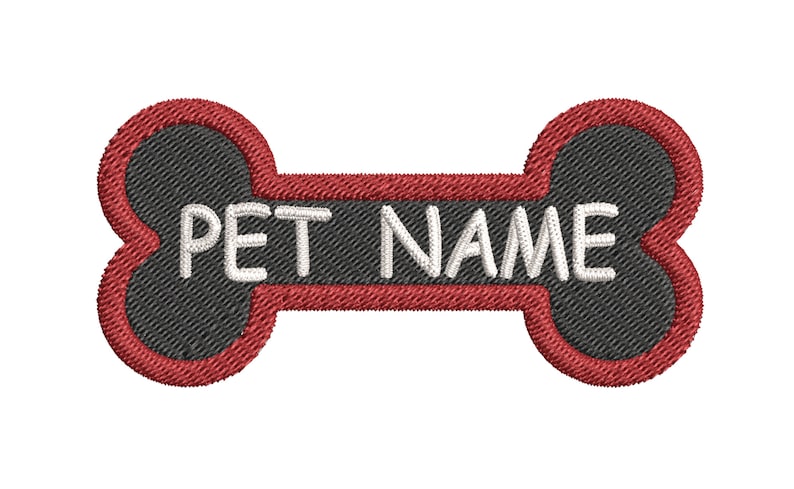 Custom Your Dog Name Bone Embroidered Patch Personalized Tag / Pet Harness, Dog Collar /Canine Family Best Friend K-9 Service Dog Working image 10