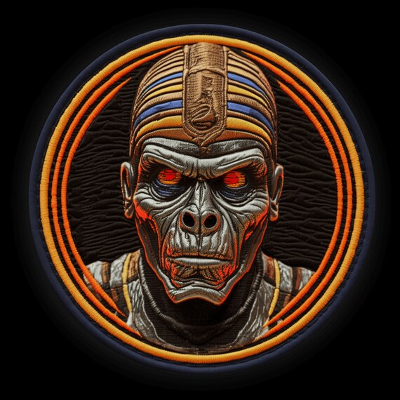Mummy Head Patch Halloween Badge Iron-on/sew-on Embroidered - Etsy