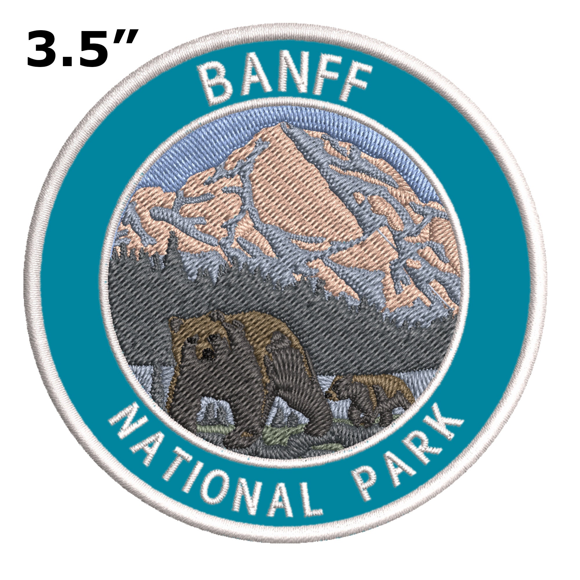 Banff National Park Full embroidered illustrated iron-on patch