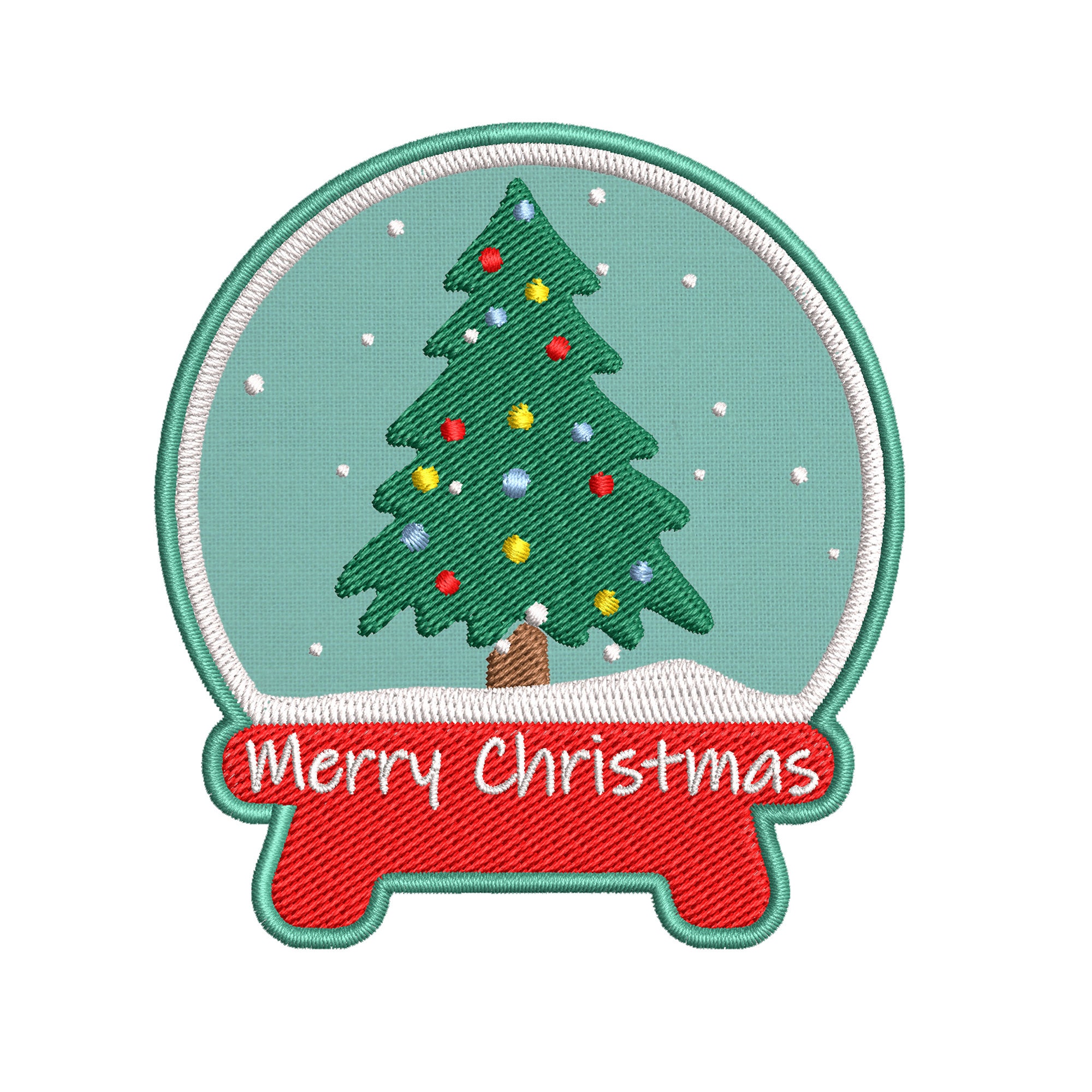 Merry Christmas Snow Globe Christmas Tree 3.25 W x | Etsy
