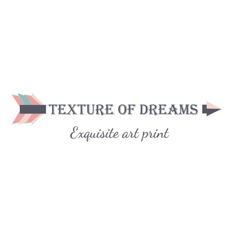 May include: A graphic design with a colorful arrow pointing to the right. The text "TEXTURE OF DREAMS" is centered above the arrow. Below the arrow, the text "Exquisite art print" is written in a cursive font.