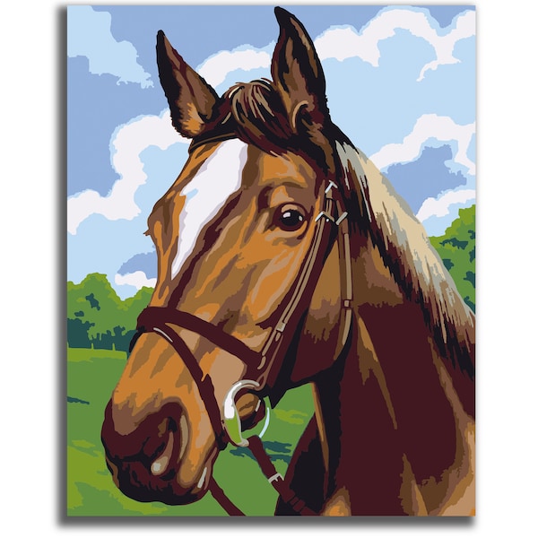 Paint by Number Horses Etsy