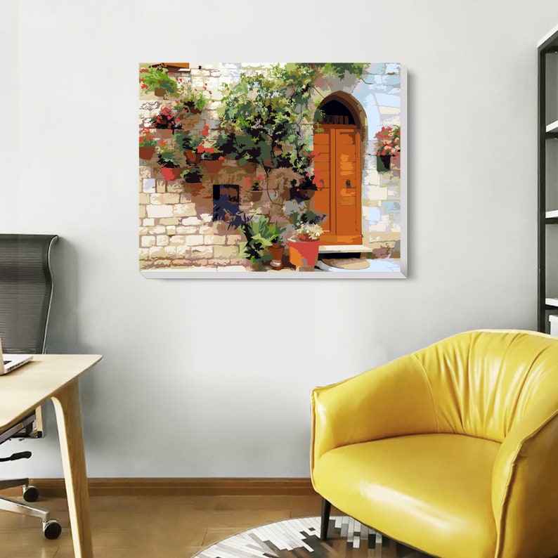 Fantasy Wall and Door Paint by Numbers Colorful Oil Painting - Etsy