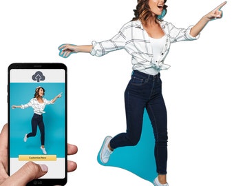 Upload Your Photo – Custom Life-Size Cardboard Cutout | Waterproof PVC Standee