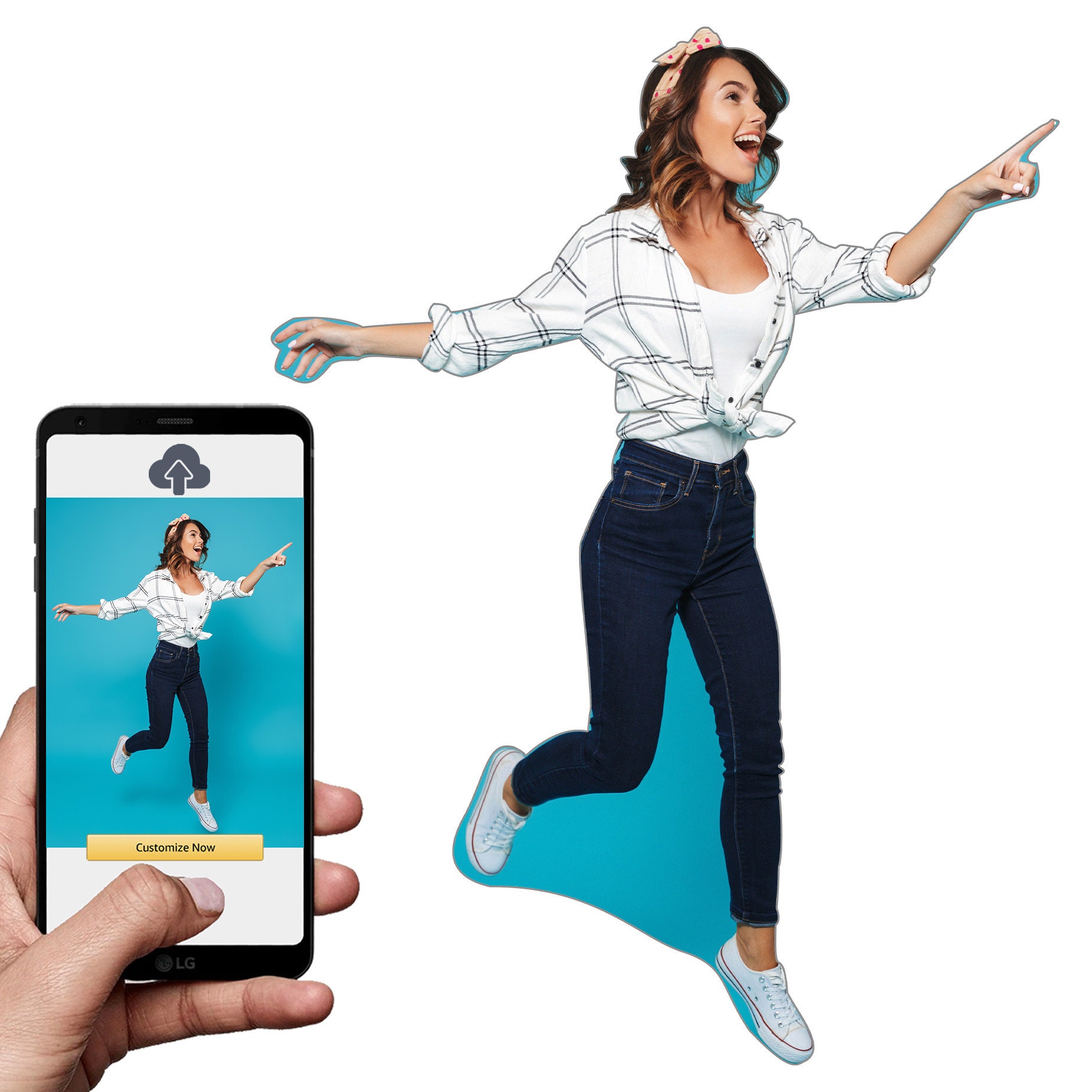 Personalized Photo Life-size Cardboard Cutout, Upload Your