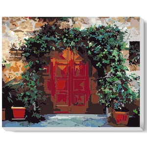 Fantasy Gate Paint by Numbers Colorful Oil Painting Abstract 16x20 Framed DIY Paint by Numbers Kit for Adults Beginners