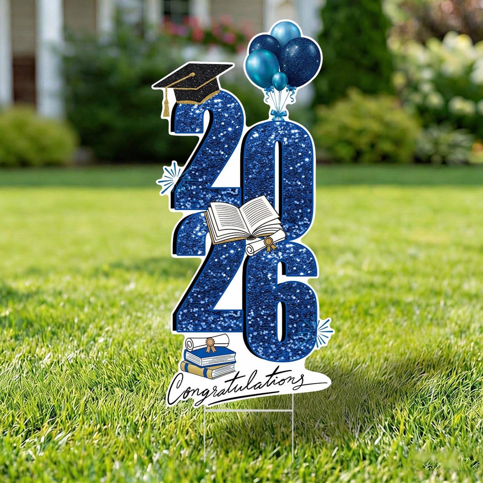 2026 Graduation Yard Sign, 47 Inch Large Congrats Grad Lawn Sign With ...