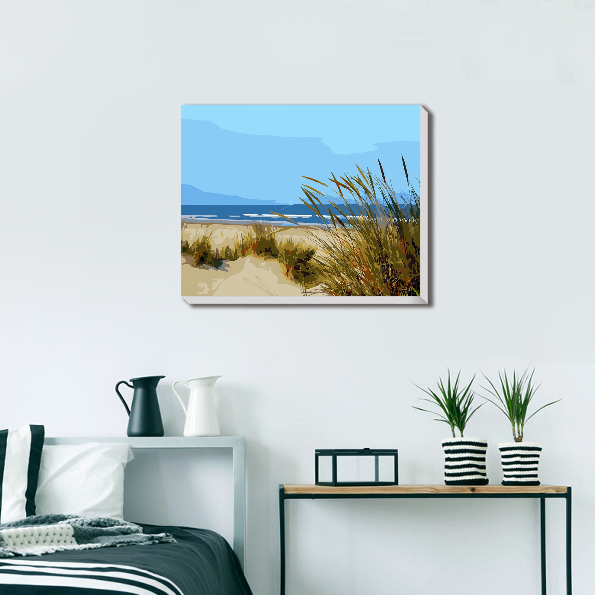Beach Oil Painting for Adults Paint by Numbers DIY Kit Vacation Paint on  Your Own Wall Art Home Decoration Sea Framed Oil Painting RD0131 