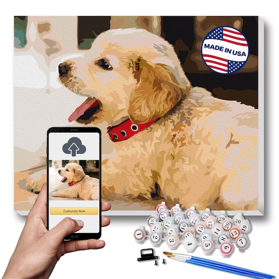 Custom Photo Paint-By-Numbers Kit | Personalized Canvas Art for Adults | Easy DIY Painting Set