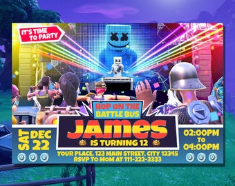 fortnite birthday invitation fortnite invitations for kids birthday party printable invitations jpg file pdf file diy invitation - fortnite fsk 12