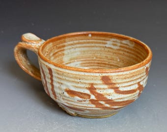Stoneware Soup Bowl with Shino Glaze
