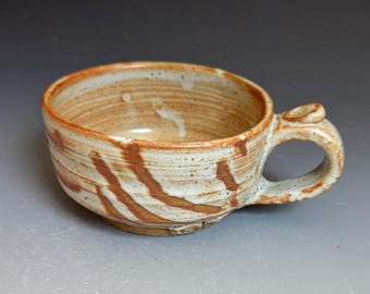 Stoneware Soup Bowl with Shino Glaze