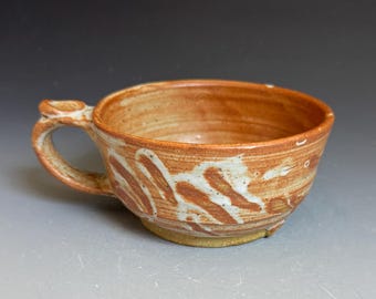 Stoneware Soup Bowl with Shino Glaze