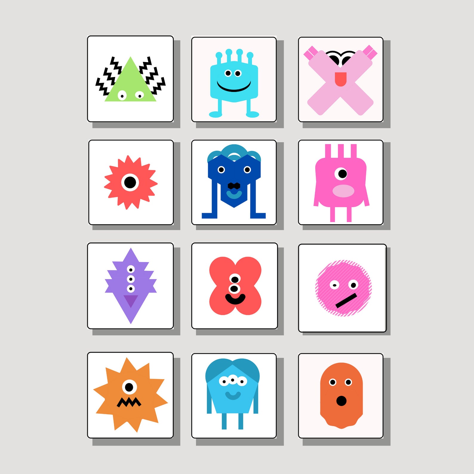 Monster Match Matching Game Halloween Games Printable | Etsy