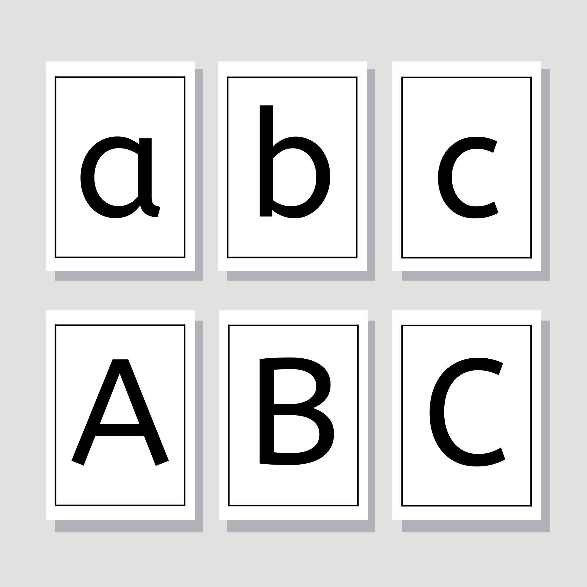 minimalist abc flash cards printable a6 size etsy ireland