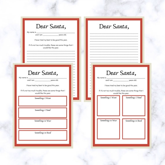 Letter to Santa Letter to Santa Template Letter to Santa