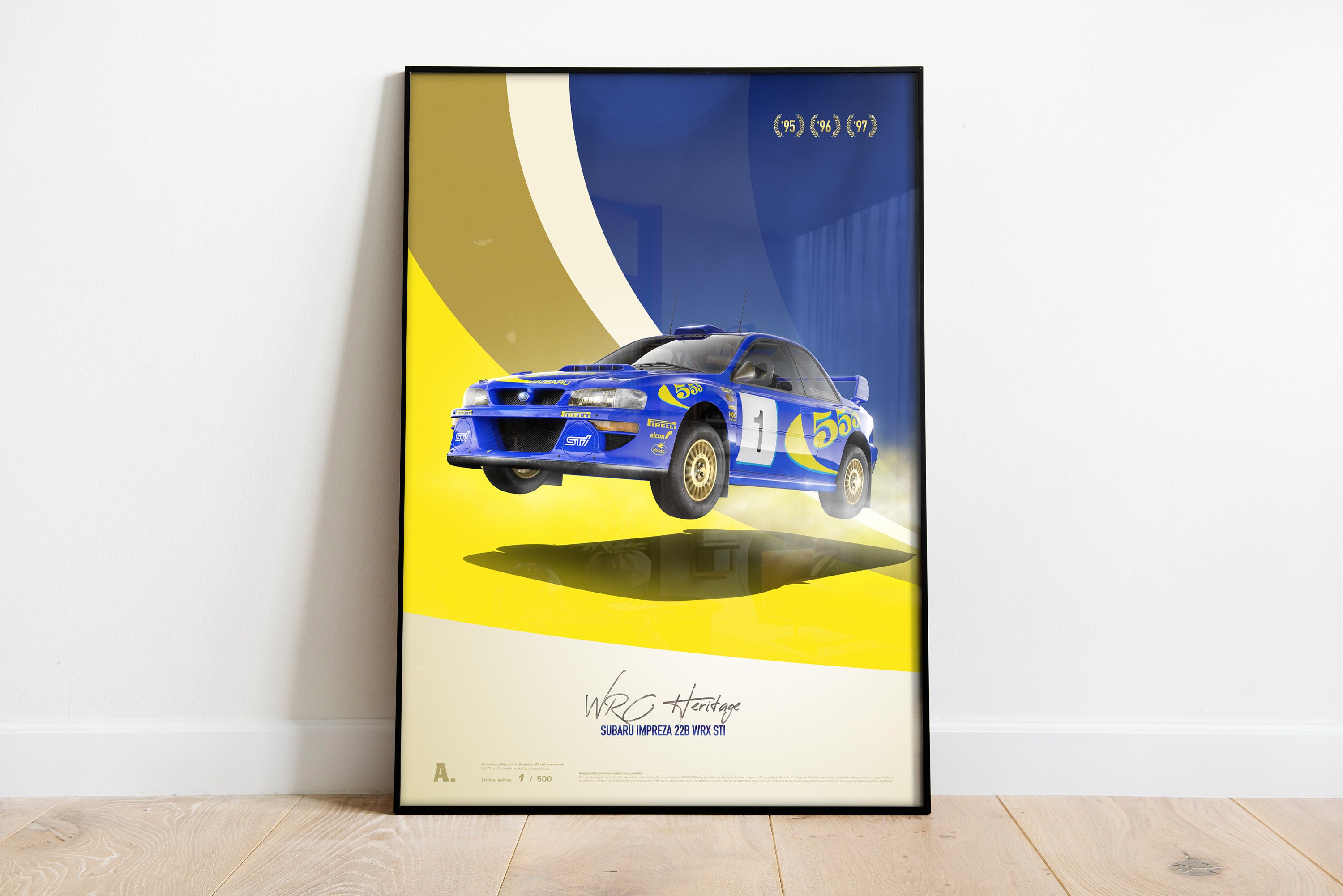 Subaru Poster 22B 555 Fly automotive racing icons car art Etsy