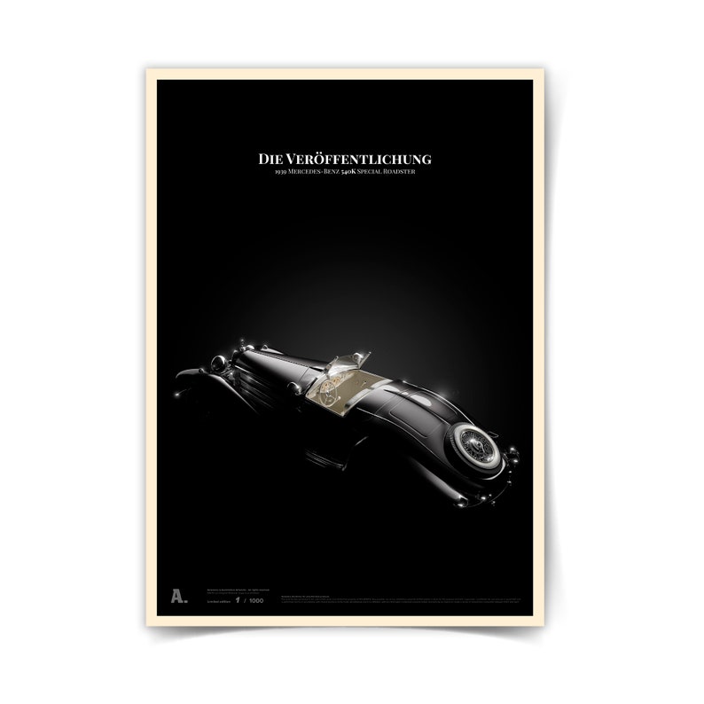 Mercedes Benz 540k Poster Noir Automobile Automobile Icones De Etsy Mercedes Benz 540k Poster Noir Automobile Automobile Icones De Etsy