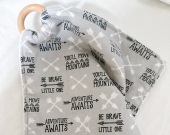Adventure awaits baby lovey | baby shower gift | you’ll move mountains | be brave little one |adventure theme