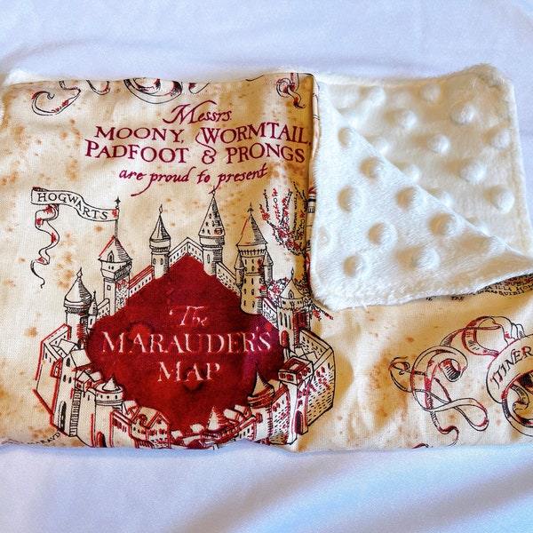 Baby Wizard Map Burp Cloth made with licensed Harry Potter fabric | Wizard Map | Wizard theme | Baby Shower gift | Gender neutral | Burp rag