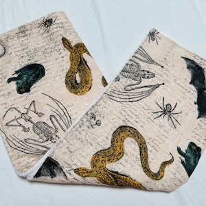 Spooky Aesthetic Halloween Hand Towel |Kitchen gift | home gift | Halloween decor | snakes | witchy vibes |skeleton |spiders|bats|home decor