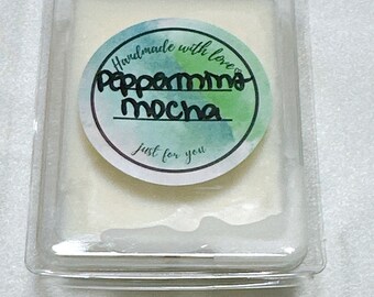 Peppermint Mocha scented Wax Melt|Pumpkin|Soy wax|eco friendly|flame less|Christmas gift | stocking stuffer| soy wax melt|coffee lover gift