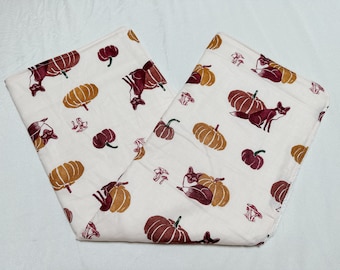 Fall Aesthetic Kitchen Hand towel | halloween decor | Autumn Aesthetic| minimalist gift | home decor | fall fox | pumpkins|kitchen aesthetic
