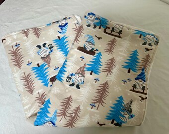 Christmas Gnomes and Snowmen Kitchen Towel | hand towel | christmas decor | snowman theme | gnome theme | kitchen decor |holiday decor|cute