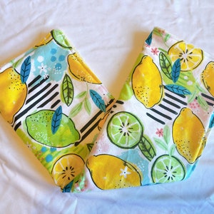 Lemon and Lime Kitchen Towel | Summer time | Bar Towel | Margarita | Lemon drop | Lemonade stand | Summer kitchen | Kitchen decor | gift