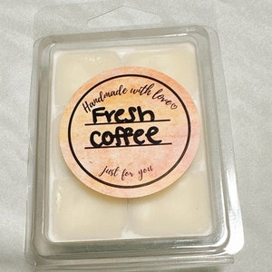 Fresh Coffee Scented Wax Melt |Soy wax|eco friendly |flame less|Christmas gift | stocking stuffer| soy wax melt | hand poured|wax melt