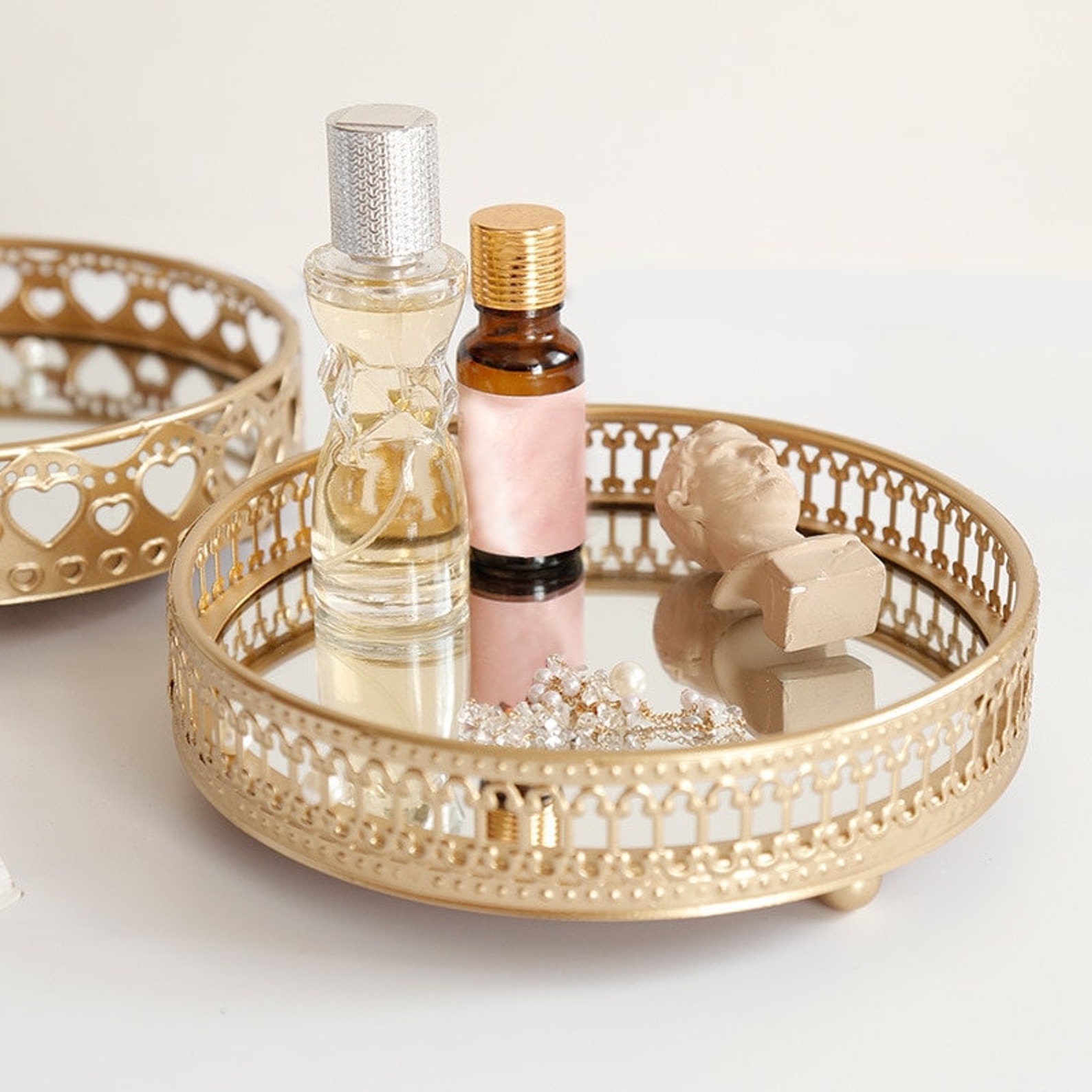 Gold Vanity Tray And Accessories at Selma Millard blog