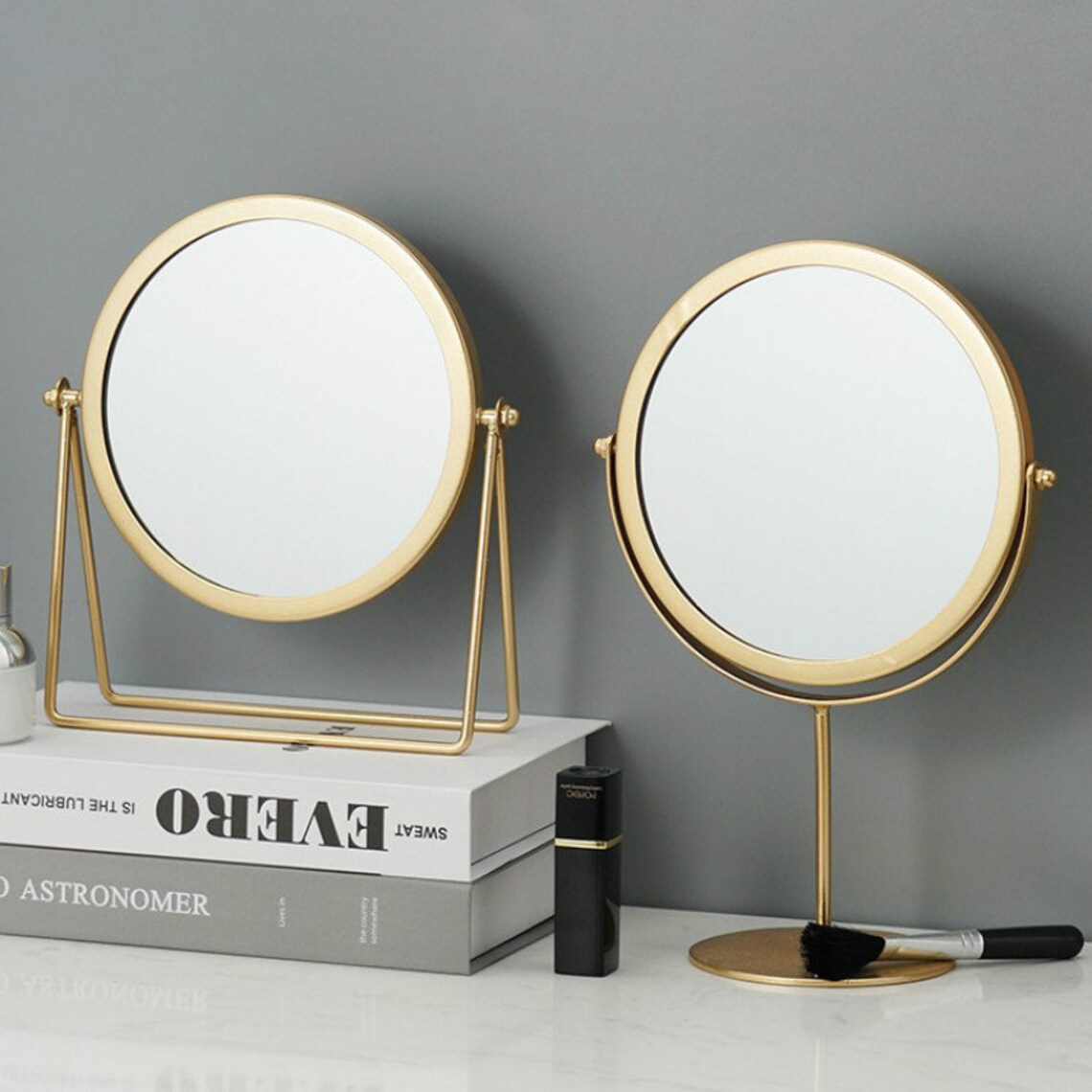 Nordic Large Round Mirror Desk Mirror Small Mirror Vanity Etsy