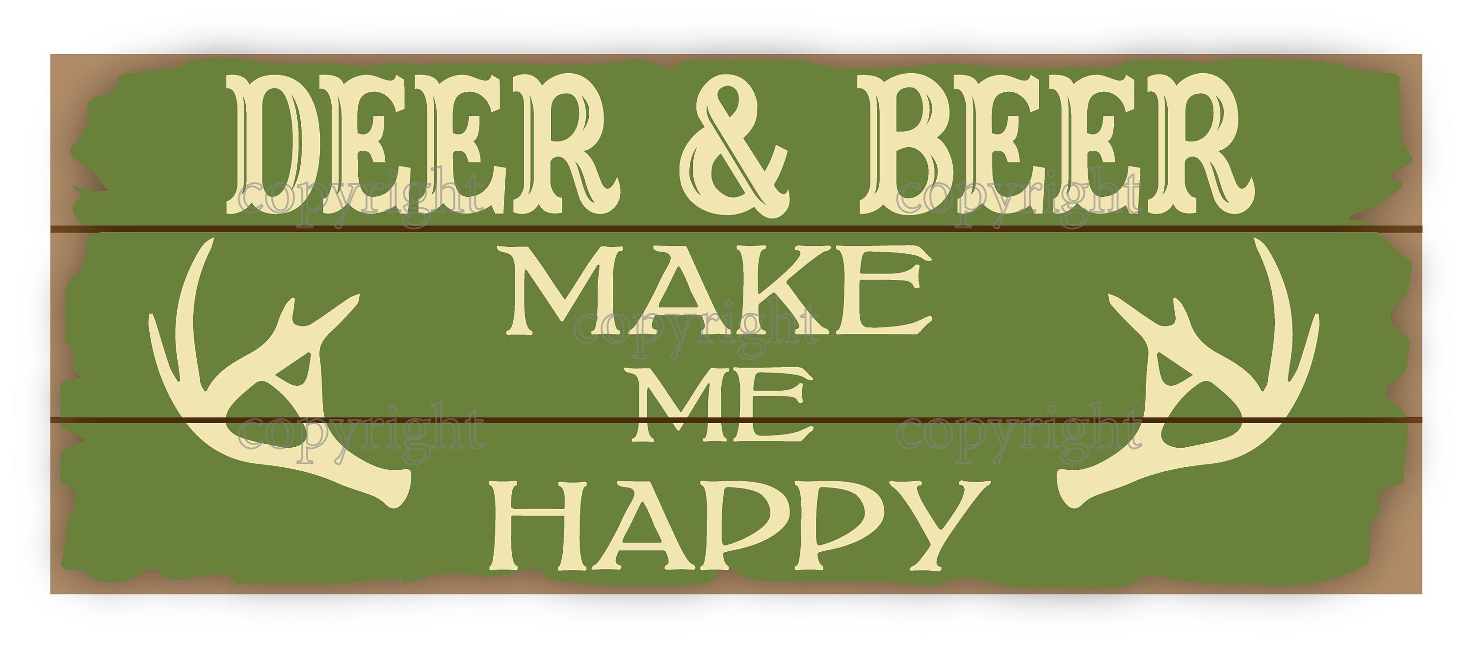 DEER and BEER Sign Digital Art Printable Paper Crafts Clip Etsy