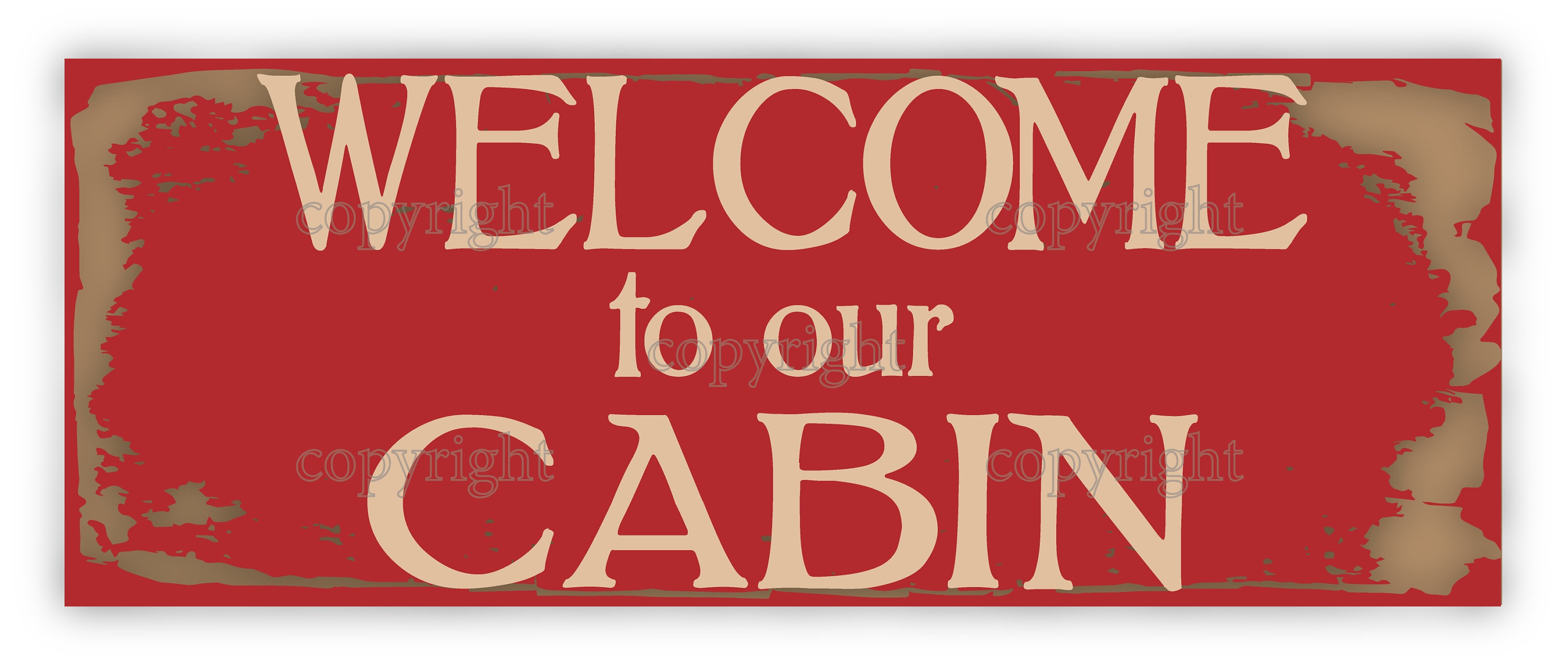 Welcome to Our Cabin Sign Digital Art Printable Paper - Etsy
