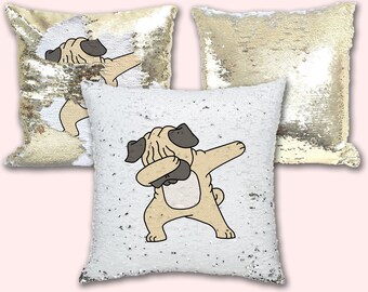 animal sequin pillow
