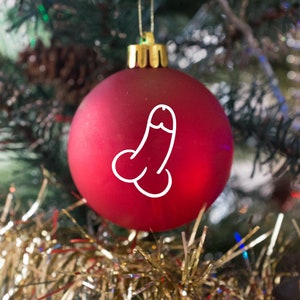 Rude Knob Bauble, Willy, Nob, Cock, Dick, Penis Bauble, Decoration Unique Christmas Tree Hanging Bauble Insult Joke Rude Gift Secret Santa