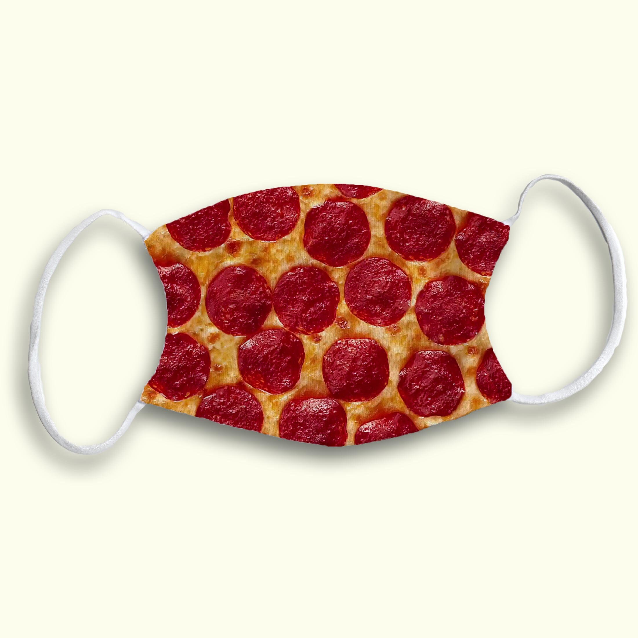Pepperoni Pizza Face Covering Meme Funny Face Mask Etsy
