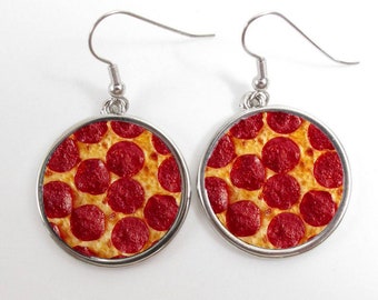 Pepperoni Pizza Earrings Drop Dangling Humor Cute Funny Gift Inc Gift Bag Reddit 4Chan Internet Meme Margarita