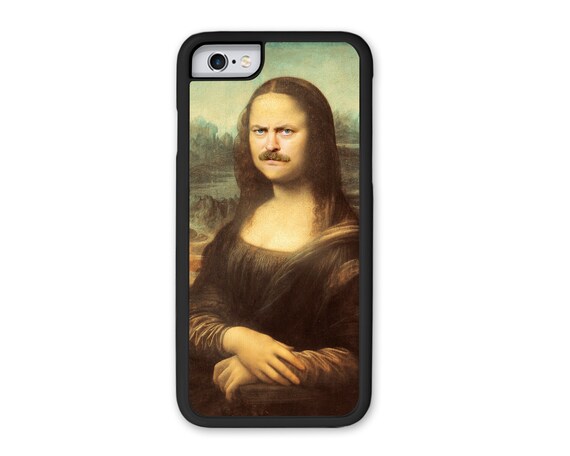 Mona Ron Swanson Faces Iphone 5 5s 5c Iphone 6 6s 6 Plus Samsung Galaxy S3 S4 S5 S6 Nick Offerman Shell Mona Lisa Leonardo Da Vinci Electronics Accessories Phone Cases Kromasol Com