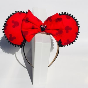 Mickey/ Minnie Mouse Imprint Ears, Minnie Mouse Princess Ears, Disney inspired headband , amusement park ears