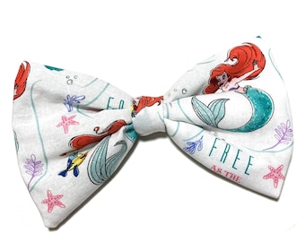 Ariel hair bow, Girls hair tie , little mermaid bow, mermaid bow, holiday gift for girls